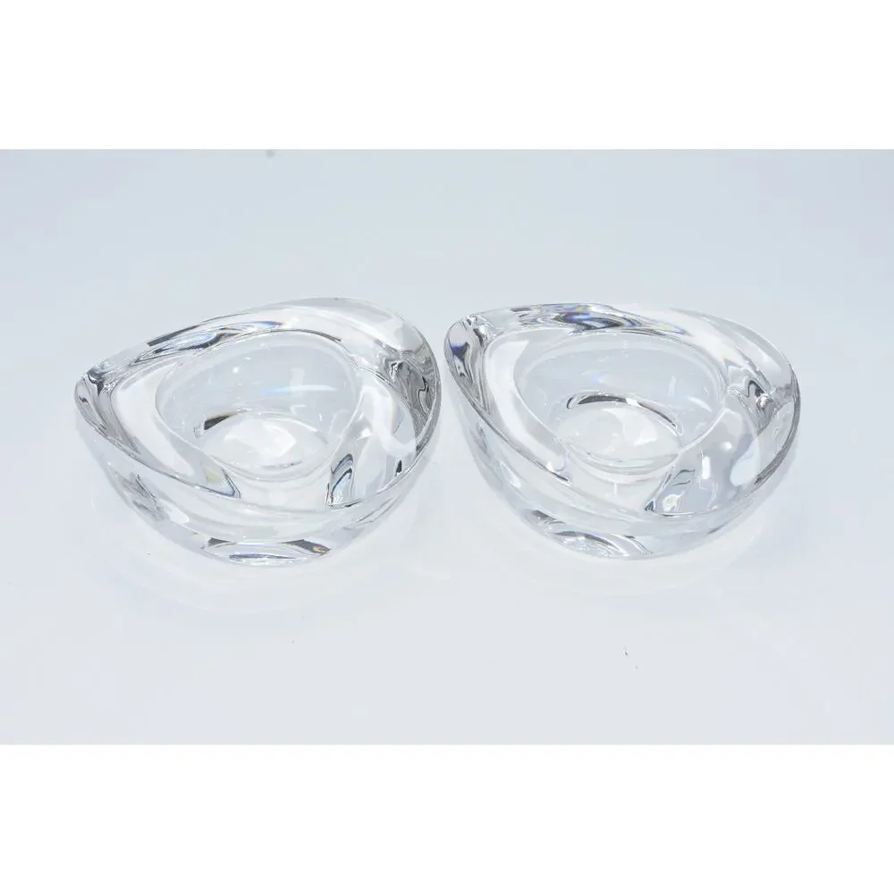 NAMBE Art Glass Crystal Twist Votive Candle Holder Set #5131